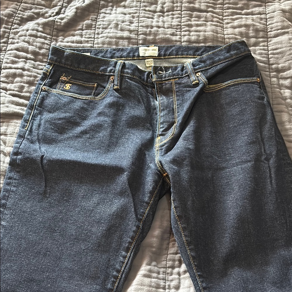 Todd Snyder stretch five-pocket jeans, straight fit, size 34/34